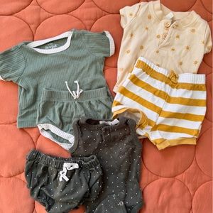 Baby Short and tee sets bundle of 3